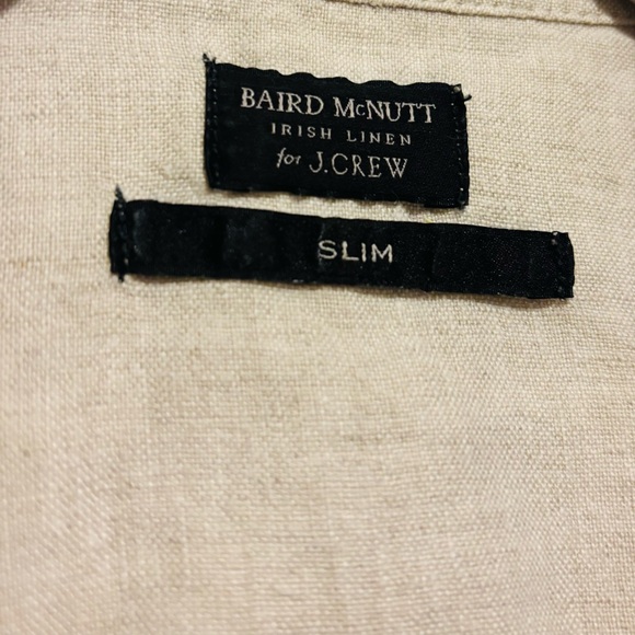 J. Crew Wren slim shirt in oat Baird McNutt Irish linen - Picture 2 of 5